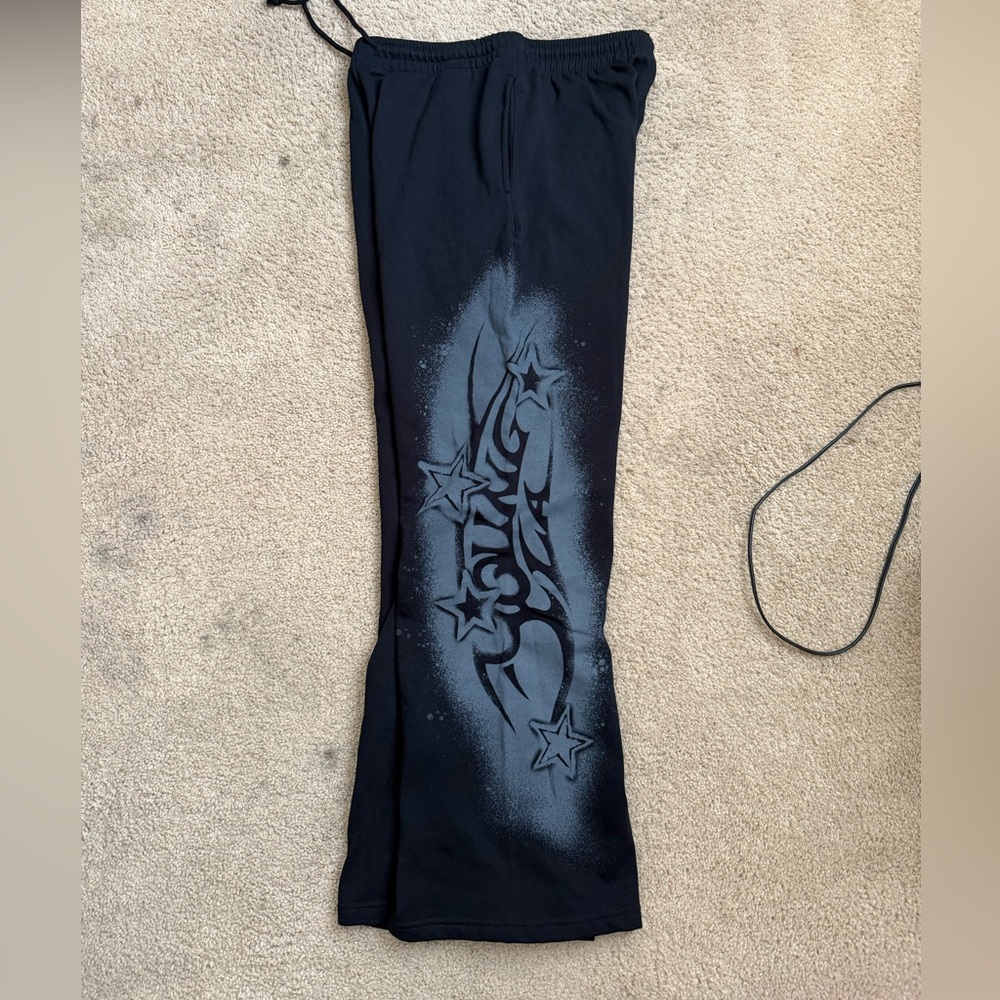 NWOT YoungLA Flashback wide leg sweat pants Large - Picture 3 of 5